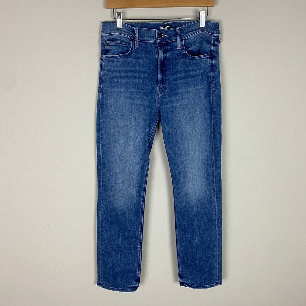 MOTHER The Mid Rise Dazzler Ankle Jeans Womens 32 Blue We The Animals